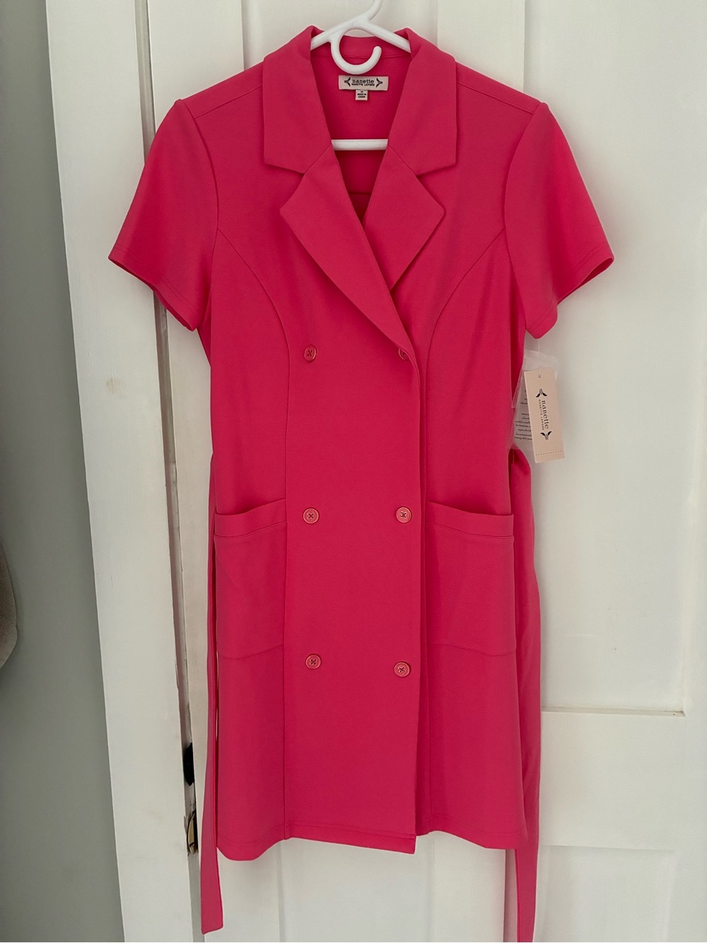 Nanette Lepore Bright Pink Tailored Blazer Dress - Picture 3 of 4